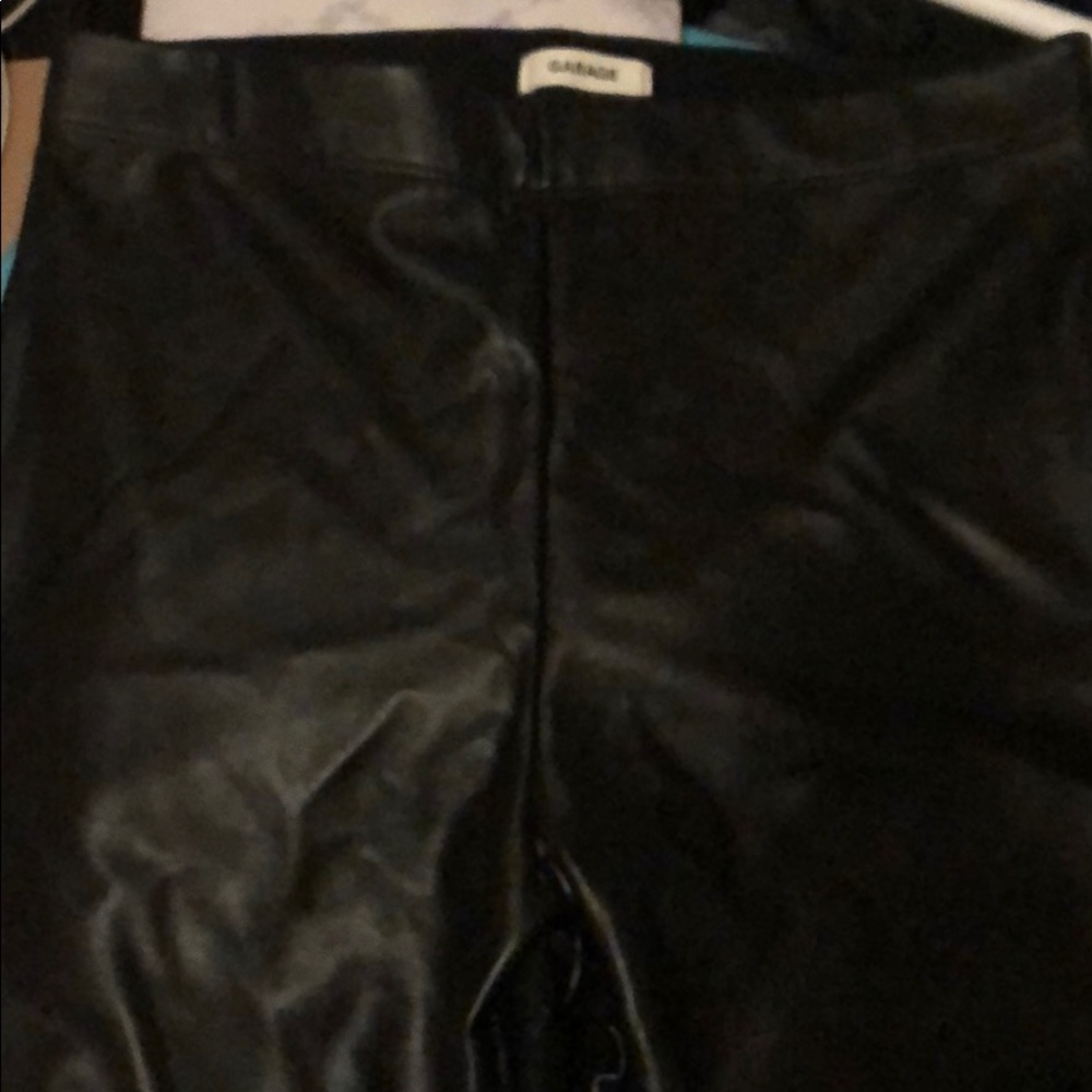 Garage faux leather leggings